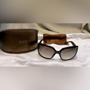 Authentic  vintage Gucci dark brown sunglasses
